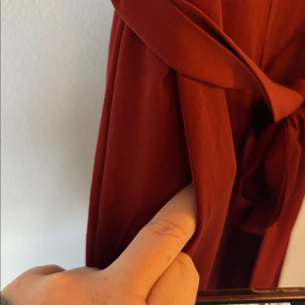[Gilli] Deep Red Belted Jumpsuit - Size Small - Picture 6 of 6